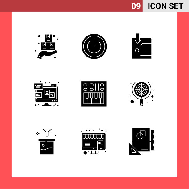 9 ． 坚实的字形概念的网站，移动和图片下载