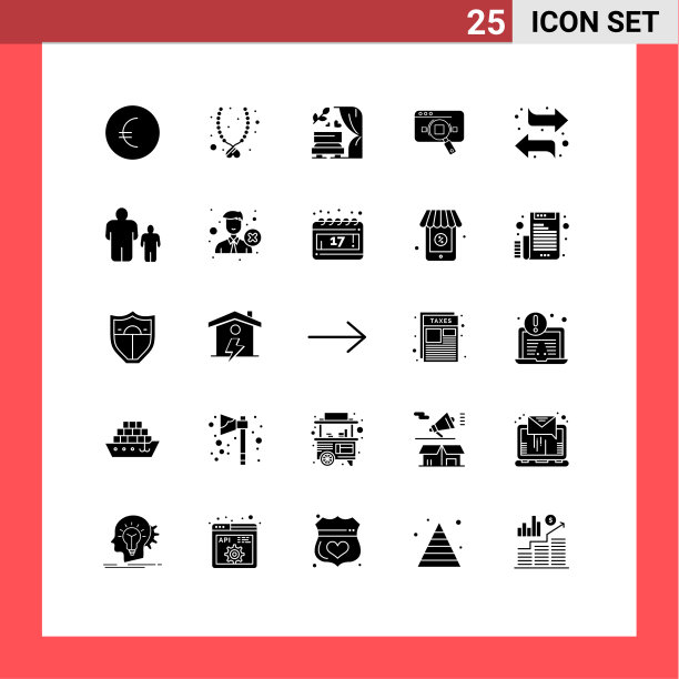 现代设置了25个立体象形文字和符号等图片下载