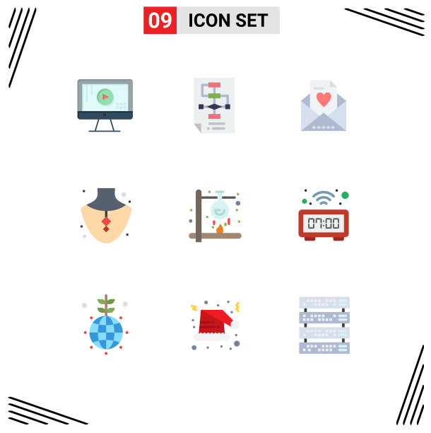 9种适用于网络和移动的通用平面颜色图片下载