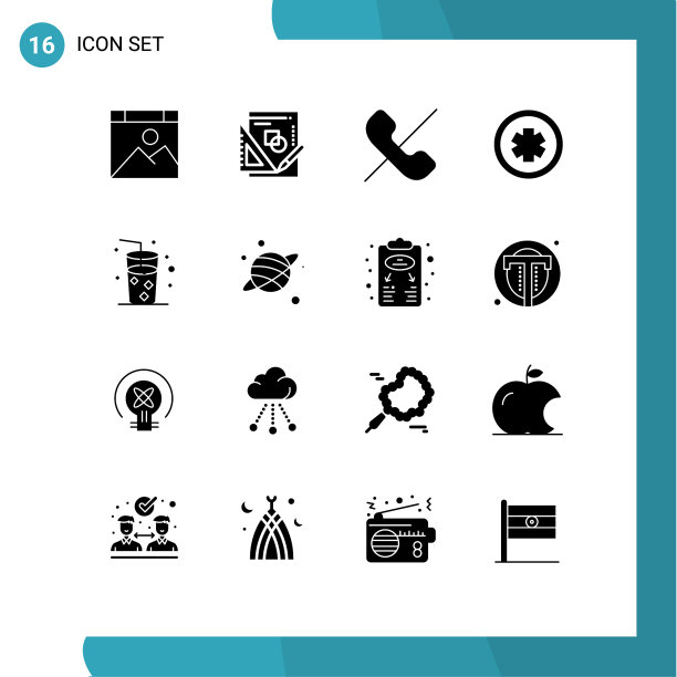 移动界面立体字形设置16个象形文字图片下载