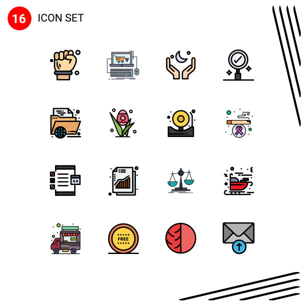 用户界面包16基本平色填充图片下载