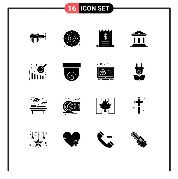 股票图标包16行符号和符号图片下载