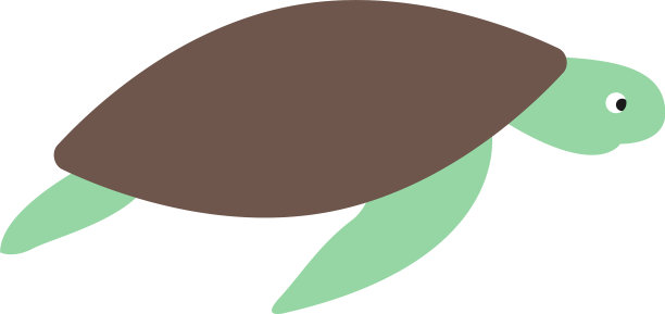 海龟图形设计模板孤立图片下载