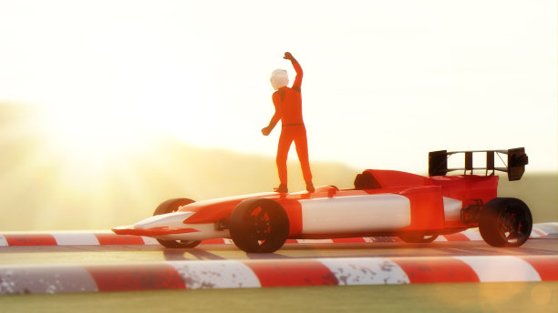 赛车手在赛道上飞驰图片下载