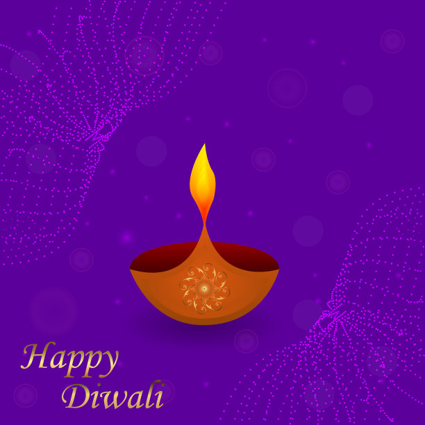 排灯节设计模板与创意灯。向量图片下载