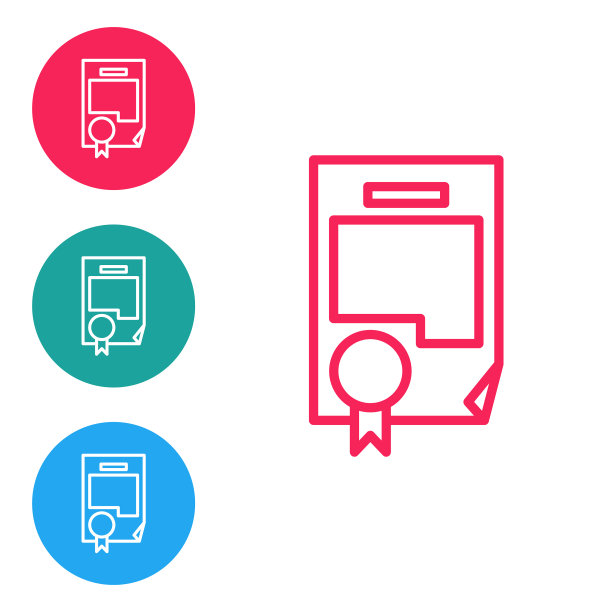 红线表示证书模板图标隔离图片下载