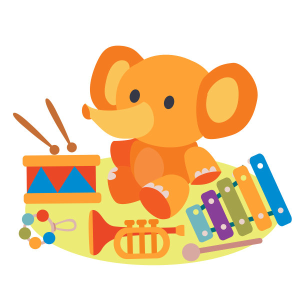 设置玩具大象木琴鼓图片下载