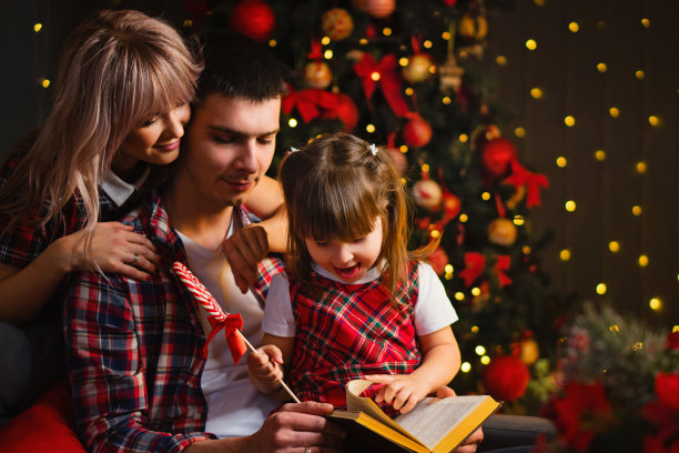 圣诞节的家庭时间图片下载