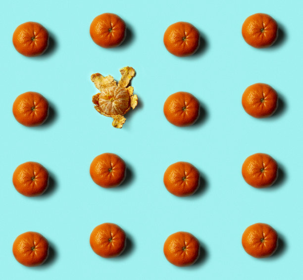 无缝模式的普通话在蓝色的背景。平躺，俯视图。图片下载