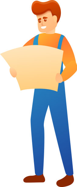 修理工计划地图图标卡通风格图片下载