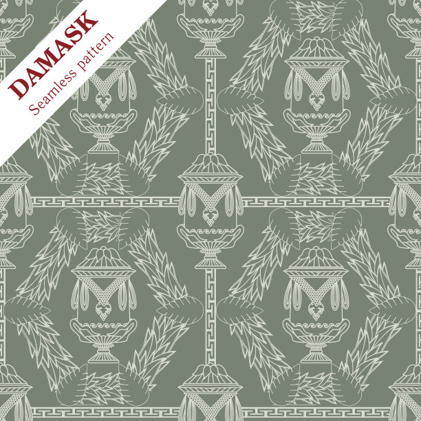 织锦无缝装饰墙纸或图片下载