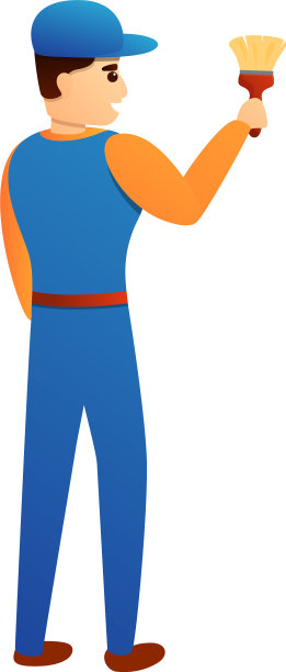 男人画墙图标卡通风格图片下载