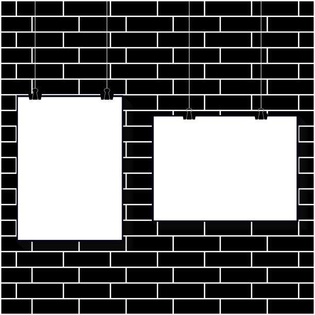 一张白色的海报挂在一个文书夹上图片下载