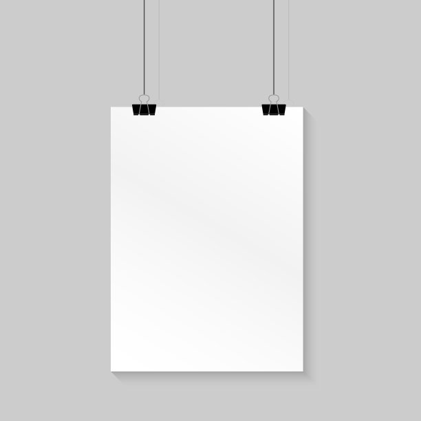 空纸框架模型与回形针图片下载