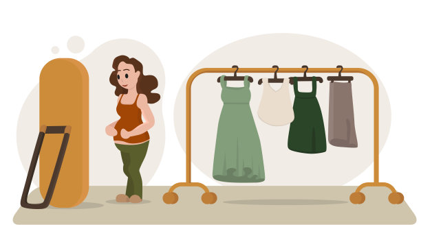 孕妇与镜子图片下载