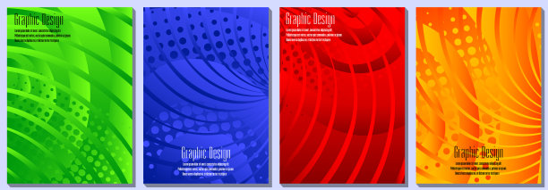 半色调封面设计模板。图片下载