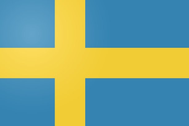 原始而简单的瑞典国旗孤立在图片下载