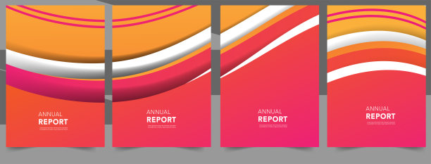 集合抽象的颜色几何的现代年度报告传单小册子传单图片下载