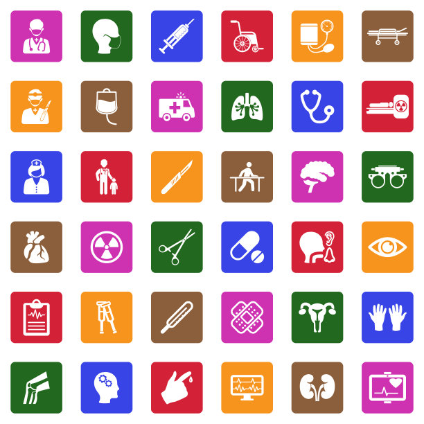 医院的图标。方形的白色平面设计。矢量插图。图片下载