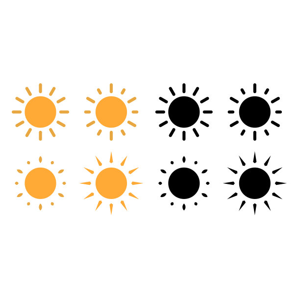 设置太阳四个绘制的太阳符号图片下载