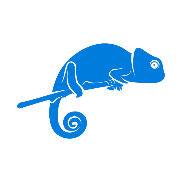 变色龙标志设计图标符号模板图片下载