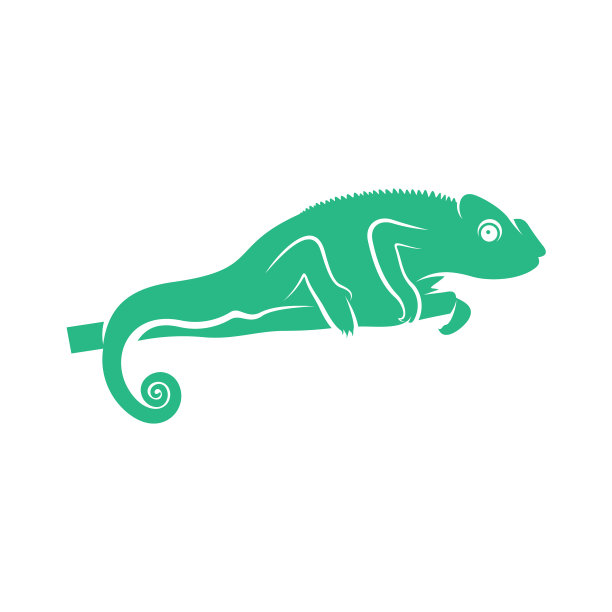 变色龙标志设计图标符号模板图片下载