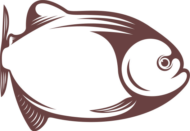 食人鱼标志设计图标符号模板图片下载