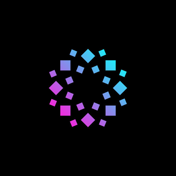 程式化的几何花卉标志几何花卉图片下载