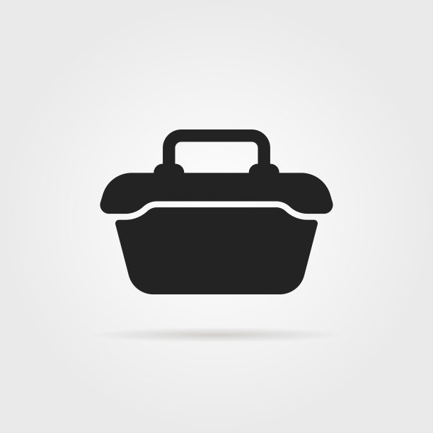 工具或食物容器的黑色图标图片下载