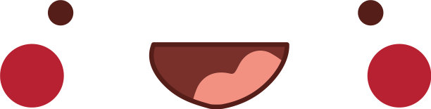 快乐卡哇伊卡通脸与脸颊图片下载