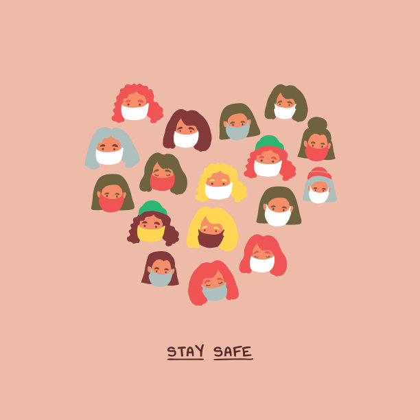 妇女的呼吸面罩在粉红色的形式图片下载