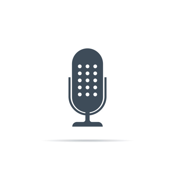 麦克风图标的播客在背景图片下载