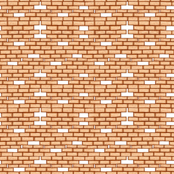 砖墙无缝图案，水彩手绘背景图片下载