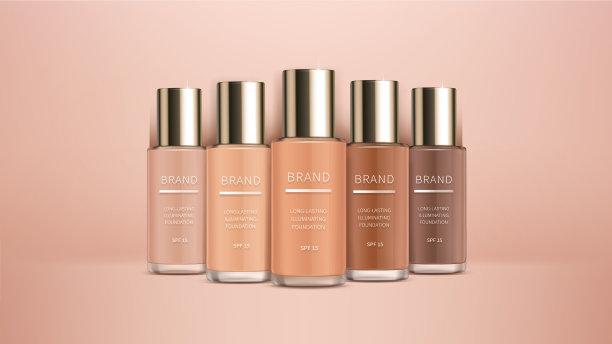 不同色调的留色粉底图片下载