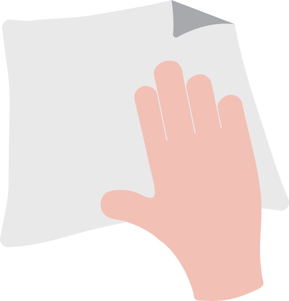 手用纸巾平放晾干图片下载