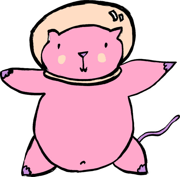 一个可爱的猫宇航员在宇宙头盔包围图片下载