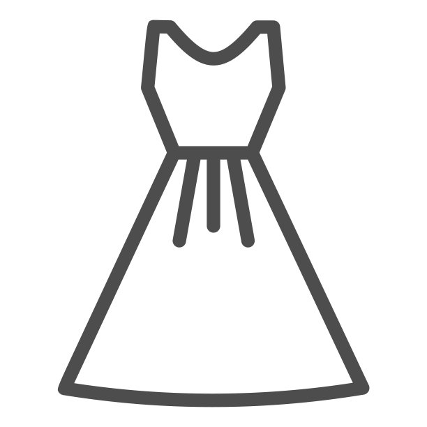 连衣裙系列图标夏季概念经典时尚图片下载
