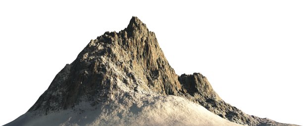 雪山孤立在白色背景3d插图图片下载