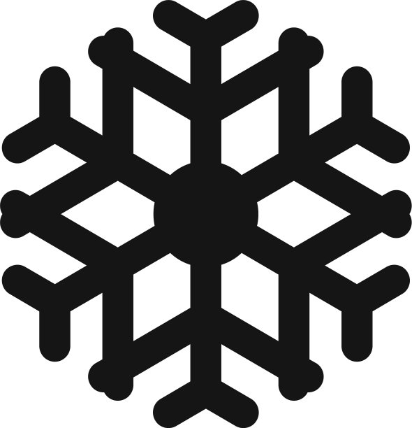 装饰雪花图标简约风格图片下载
