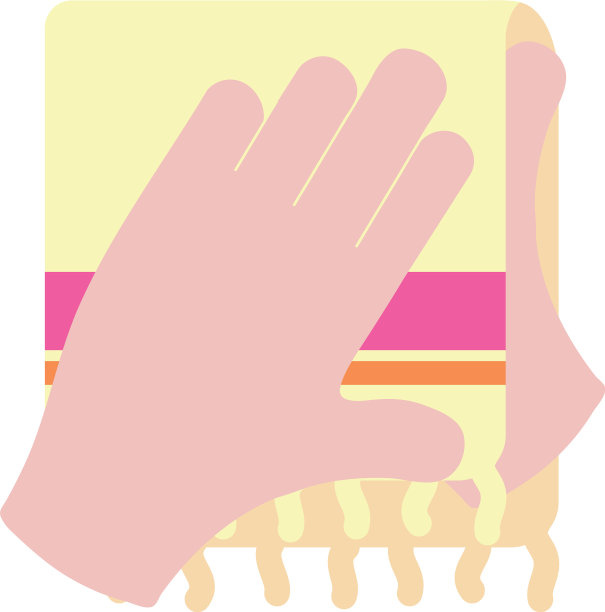 手用毛巾平放晾干图片下载