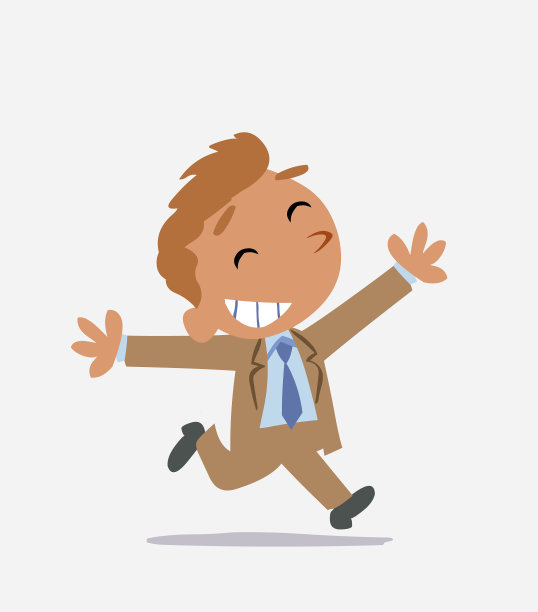 商人的卡通经营欣快图片下载