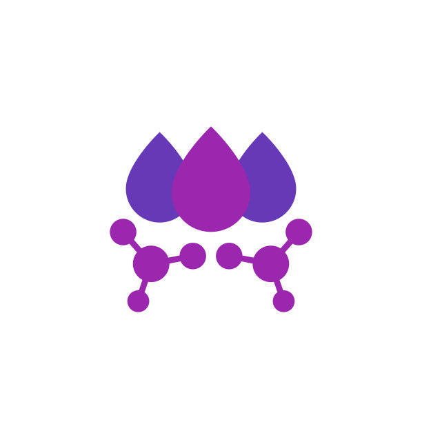 酸滴图标与分子，矢量图片下载