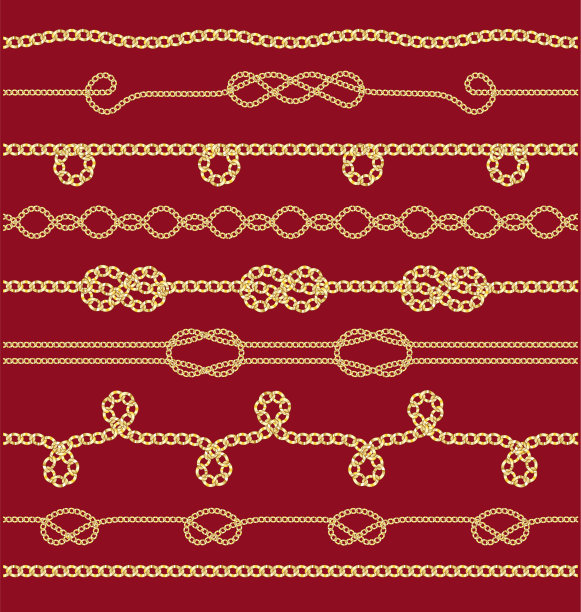 图案搭配金链织物设计新潮图片下载