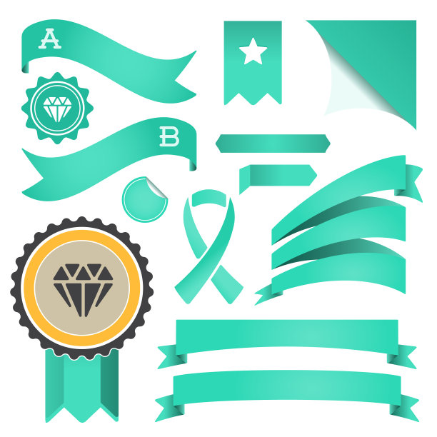 设置复古的丝带和标签图片下载