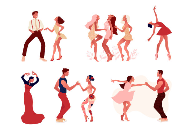 舞蹈工作室。芭蕾舞、萨尔萨舞和现代舞图片下载