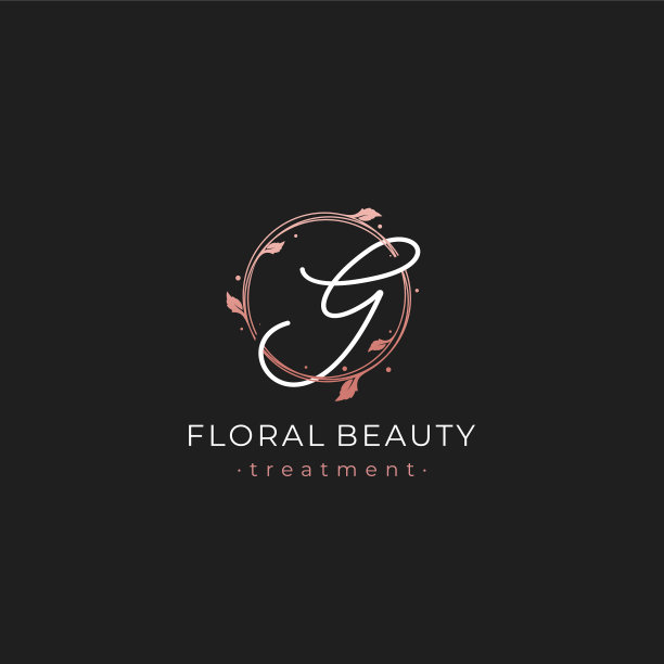 字母g溢价圆形花卉框架元素图片下载