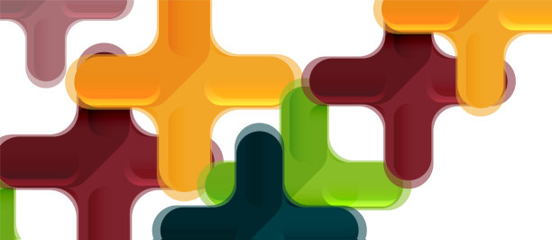 光滑的多色塑料风格交叉图片下载