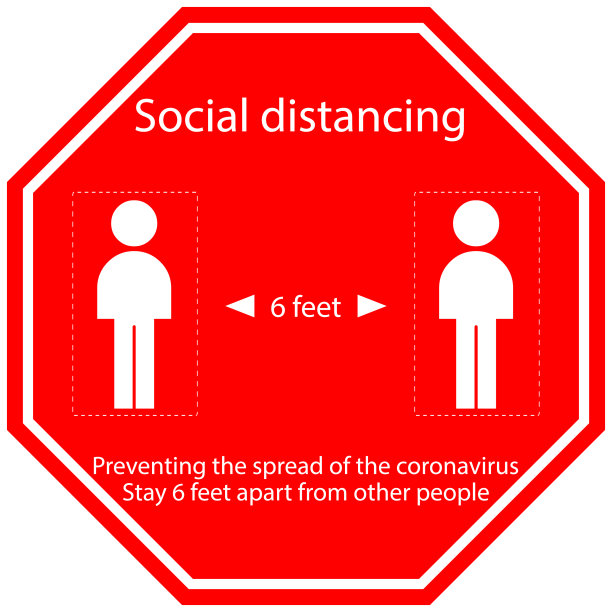 偶像人物的概念社交距离保持6英尺图片下载