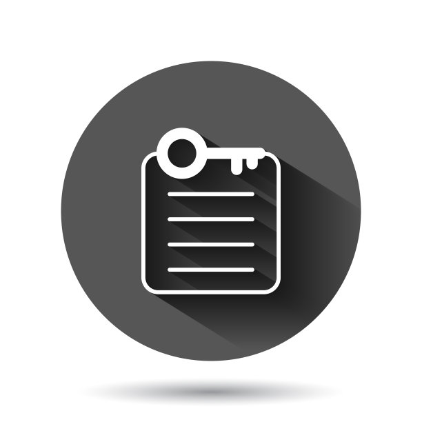 密码帐户图标在平面风格的关键字图片下载