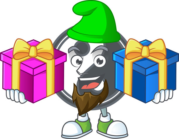 可爱的阴阳卡通吉祥物风格，舌头伸出图片下载